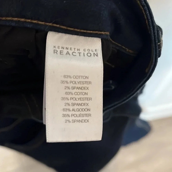 KENNETH COLE Dark Wash Stretch Crop Denim Jeans, Size 6 - Picture 8 of 10